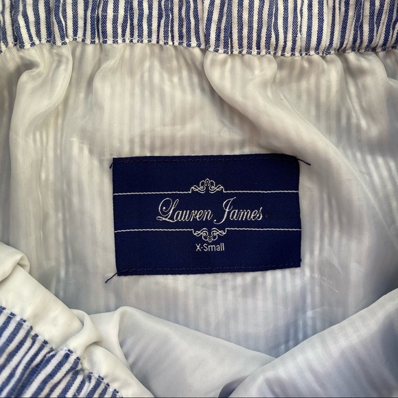 🆕Lauren James Seersucker Scallop Paperbag Skirt - Picture 4 of 7